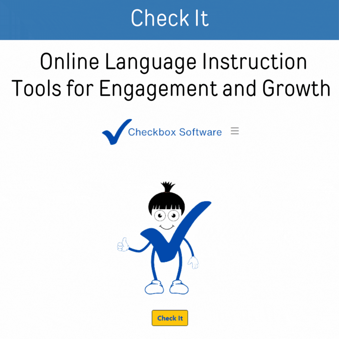 Check It Checkbox Software offers Check It to help you teach language skills to ...
